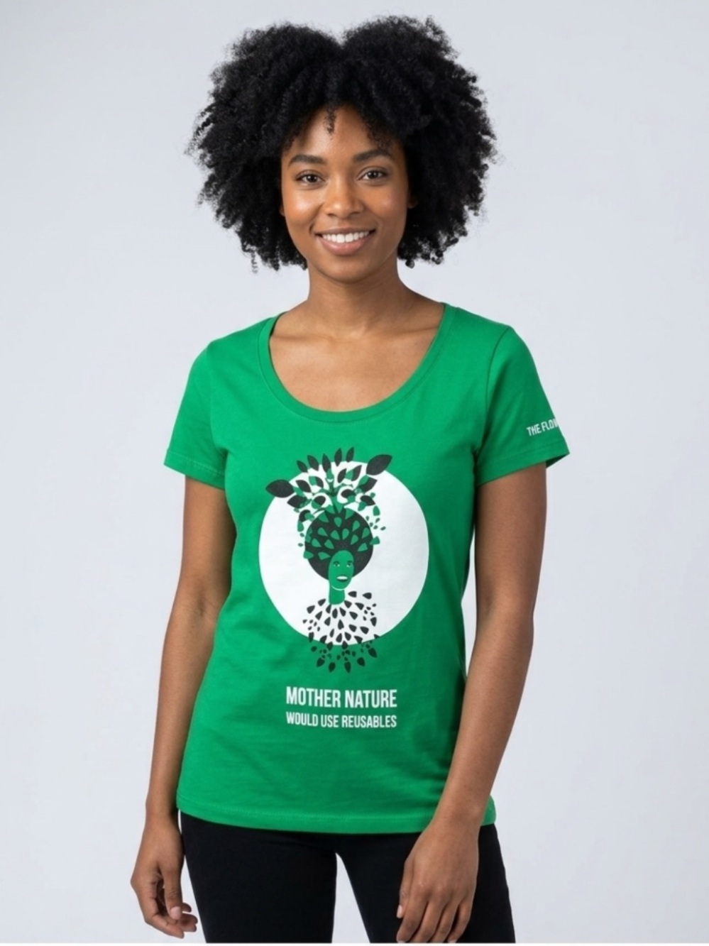Next Level Apparel Green Woman’s Fit Mother Nature Graphic Tee